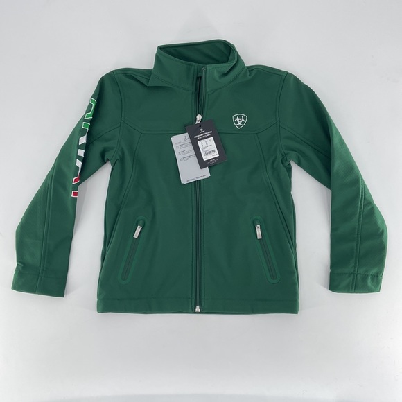 Ariat Unisex Youth Verde New Team Softshell Mexico Jacket Size S - Picture 3 of 13